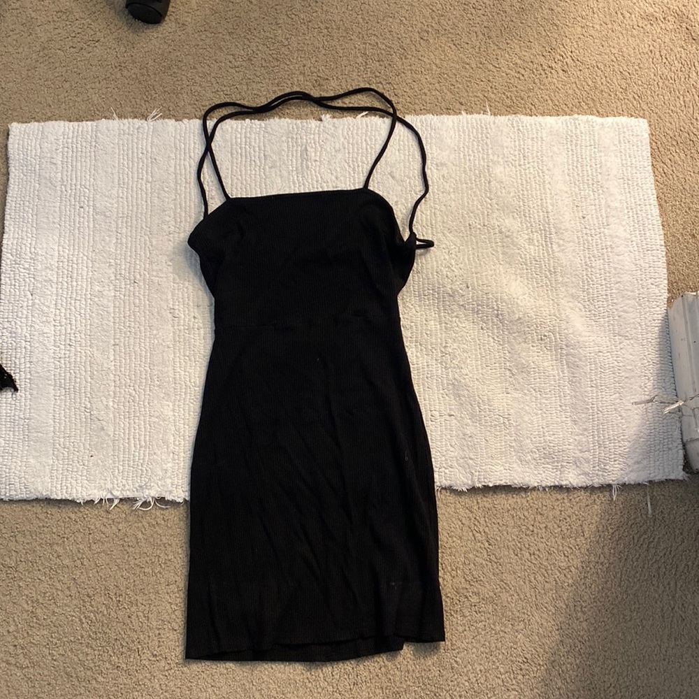 Black mini dress